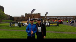 Andrew and his friend Chris just before the start of the run