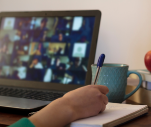 laptop showing workshop with note-taking